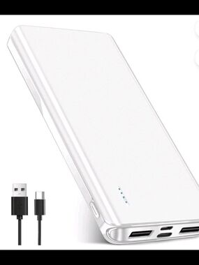 New White Portable Power Bank Fast  Battery Charger